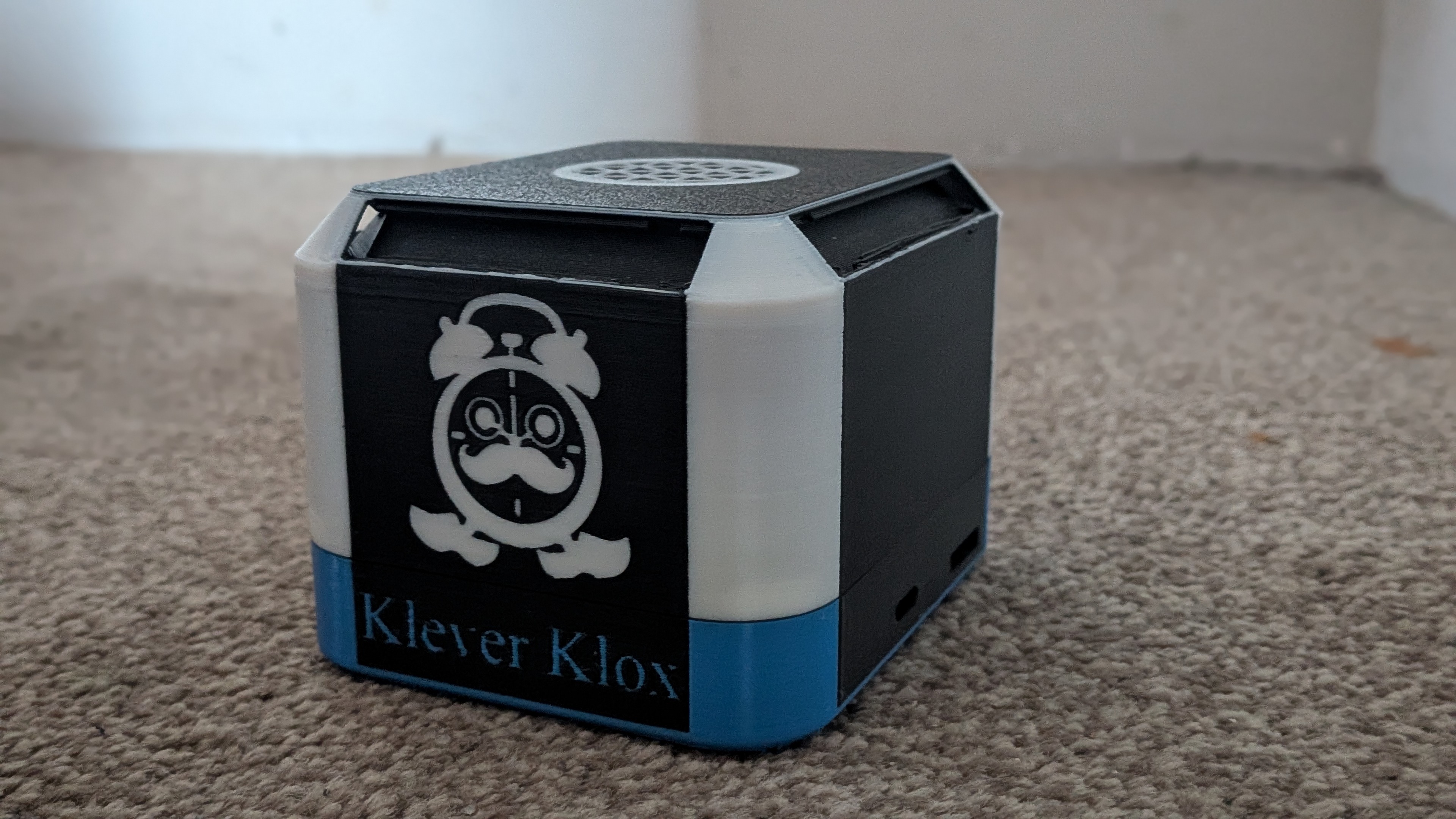 A finished Klever Klox on a desk